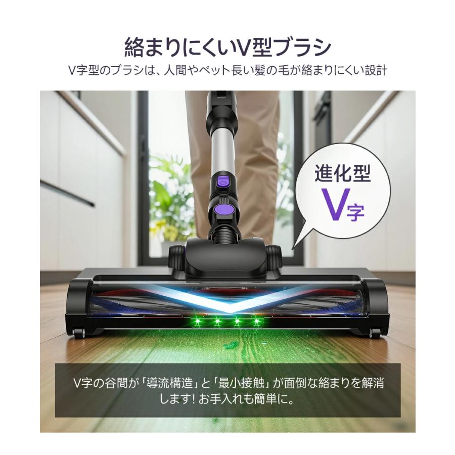 Joyhouse 「クーポンで12,980円」掃除機 コードレス 75kPa吸引力 自立