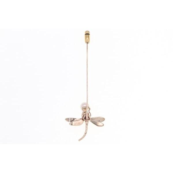 MIKIMOTO（ミキモト） ブローチ パール とんぼモチーフ K18 YG 中古