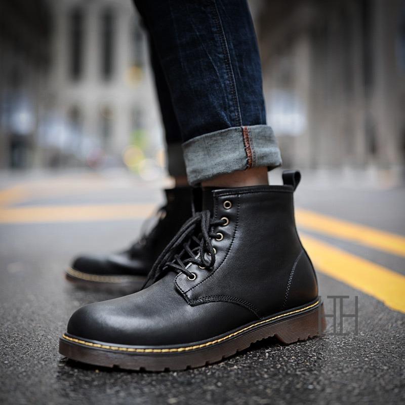 ホームアイホーム ワークブーツ メンズ レディース 6ホール 本革 厚底