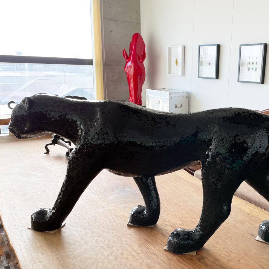 黒ヒョウ オブジェ インテリア おしゃれ 店舗 大型 贈り物 高級 置物