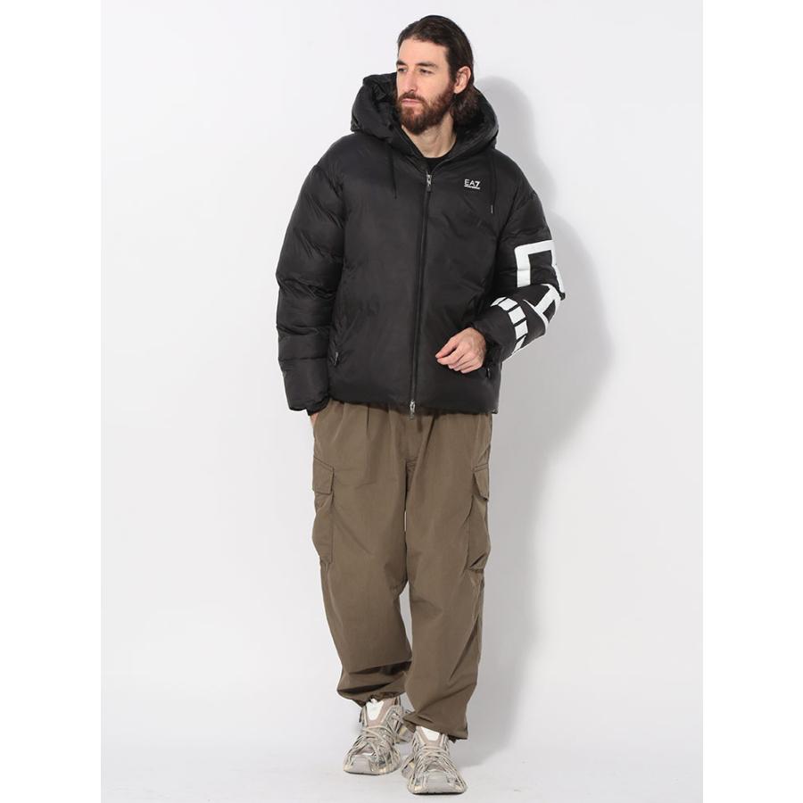 EMPORIO ARMANI エンポリオアルマーニ 袖BIGロゴ フルジップ 中綿