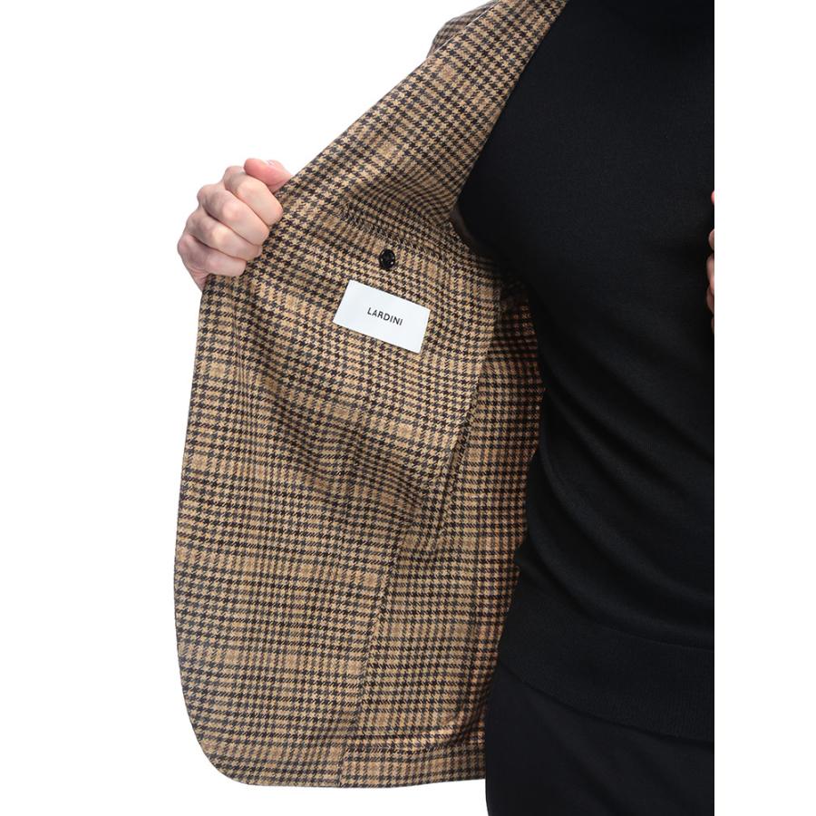 LARDINI（ラルディーニ） ウール カシミヤ グレンプレイド シングル