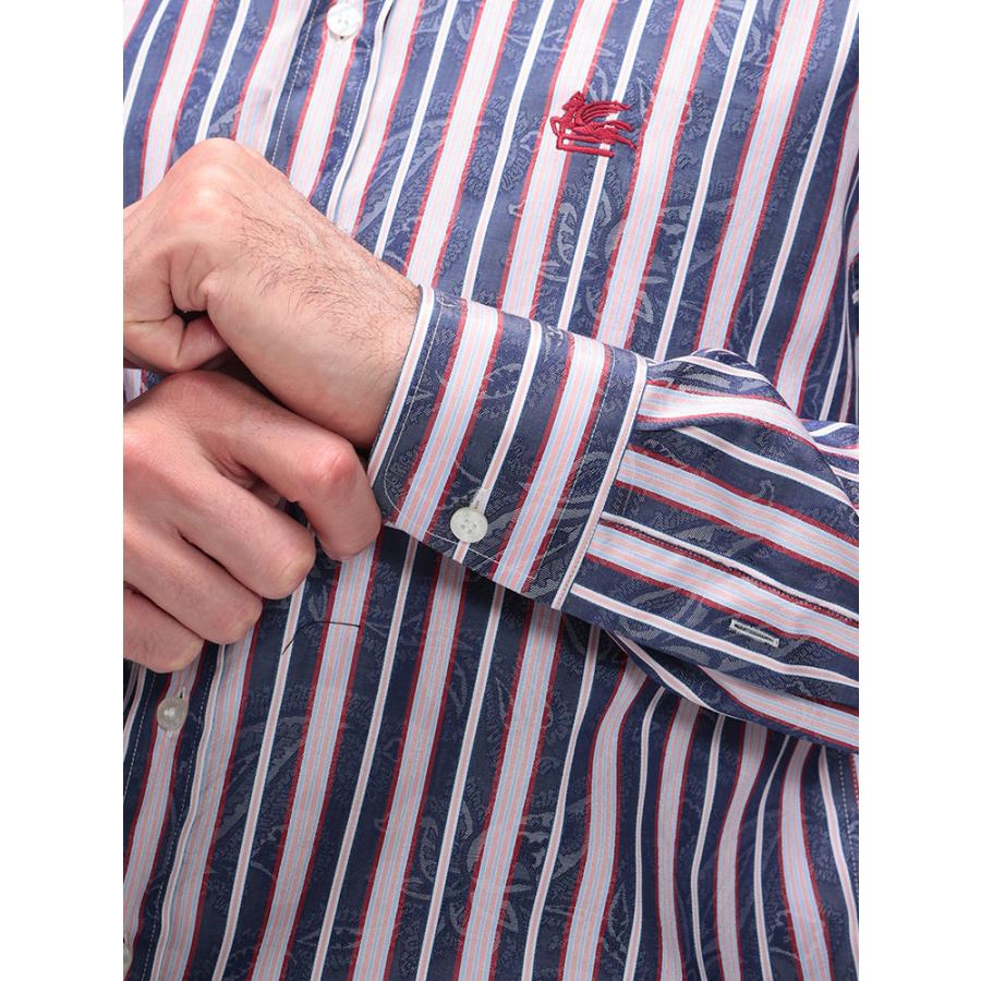 ETRO（エトロ） シャツ トップス ストライプ×ペイズリー ボタンダウン