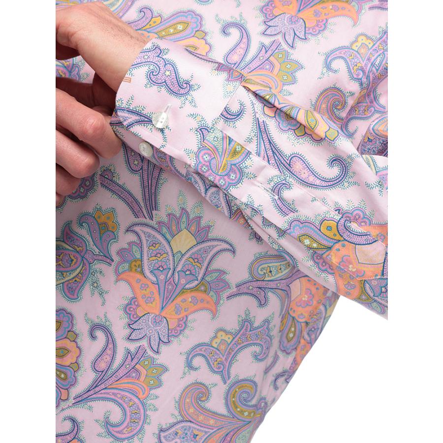 ETRO（エトロ） 綿100％ ペイズリー柄 長袖 シャツ メンズ