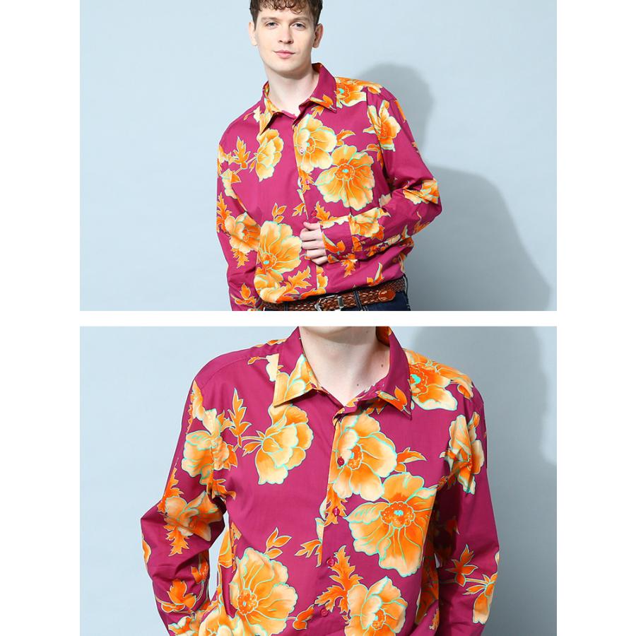 ETRO（エトロ） シャツ メンズ カジュアルシャツ 綿100％ 花柄 長袖 総