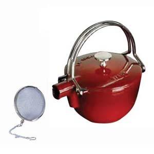 Staub（ストウブ） ラウンド ティーポット 丸型 やかん ケトル バジル