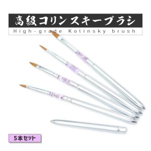 ネイル コリンスキーブラシ ラウンド スカルプ筆 密毛 高級アクリル用