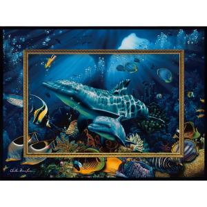 絵画 版画 クリスチャン・リース・ラッセン ビッグアート「ドルフィン