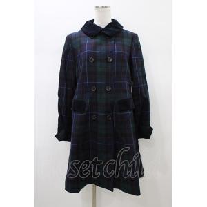 Jane Marple / ソフトメルトンのライディングコート M ブルー O-24-01