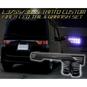 L375S/385S タントカスタム ファイバーLEDセンターガーニッシュ レッド