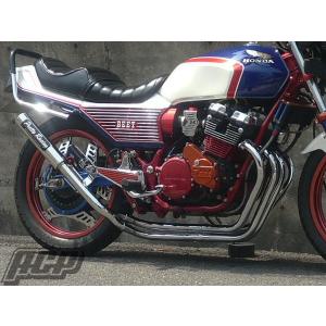 プリティー製 CBX400F ガニマタ ブレット管 メッキ 4-2-1 マフラー
