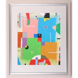 抽象画 絵画 現代アート 水彩画 若松愛子 works L-6 インテリア