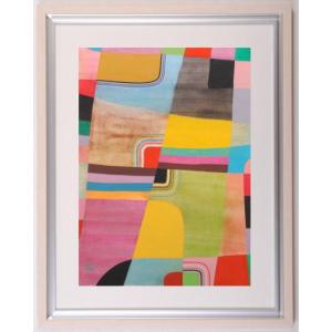 抽象画 絵画 現代アート 水彩画 若松愛子 works L-6 インテリア