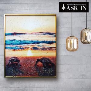 クリスタルアート アマガエル326 アートパネル 51x51cm 写真 おしゃれ