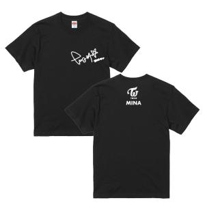 ツゥイ トゥワイス TWICE サイン入り ロゴ入り ブラック 黒Tシャツ T