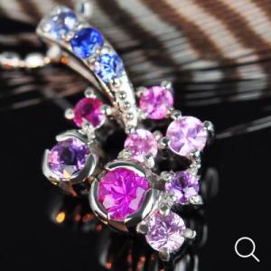 ペンダントトップ サファイア ブルーサファイア ダイヤモンド K18