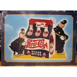 PEPSI（ペプシ） ダイカットエンボスメタルサイン PEPSI COLA VENDING