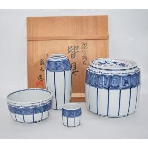 茶道具 薄板 花入用敷板 花台 三枚組敷板 矢筈 真塗り 本漆塗り 中村