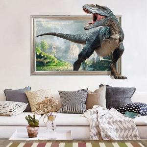特大3D ウォールステッカー ジュラシックパーク 恐竜 騙し絵 トリック