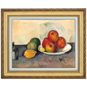 セザンヌ 卓上の果物と水差し 4号 立体複製名画 額付き 壁掛け 有名