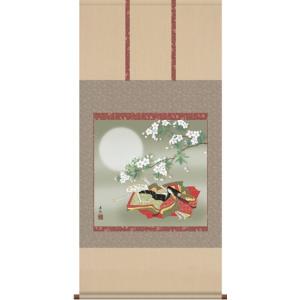 奥村土牛 掛け軸 朝顔 【掛軸】【一間床・半間床】【丈の短い掛軸