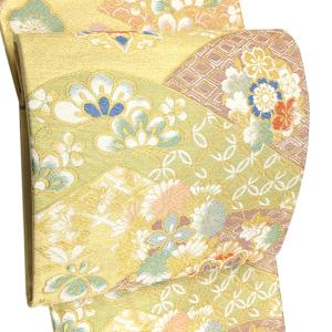 袋帯 黒 フォーマル 礼装用 華紋 花唐草 鳳凰 鳥 唐織 西陣織 正絹