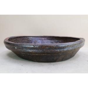 盆栽鉢】 時代鉢 古瀬戸 青磁長方鉢（左右19.5cm 無傷）いよじ園