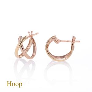 Jewel closet by L&Co. ピアス K10 2連風 フープピアス レディース