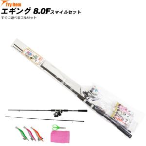 エギング入門セット ロッド・PEライン付きリール : フィッシングトライ