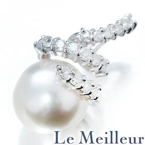 アヒルモチーフ パールペンダントトップ 真珠 8.0×15.0mm K18 中古