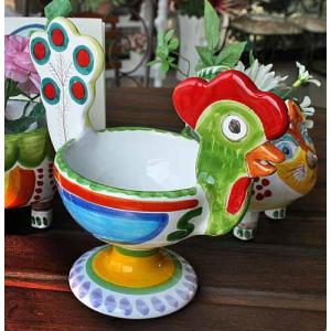 イタリア製 輸入雑貨 花瓶 マヨルカ焼き デルータ Deruta ドラゴン