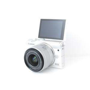 EOS キヤノン ミラーレス一眼 CANON M100 レンズキット ホワイト 中古