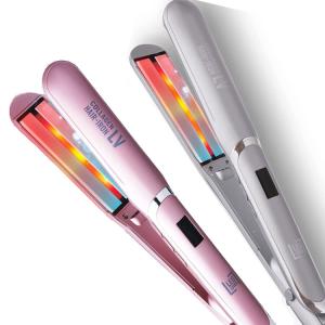 LEDラバー コーラゲン ヘアアイロン LV シルバー ストレートヘア