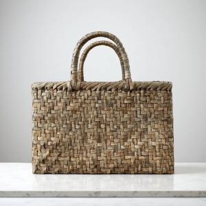 胡桃皮かごバッグ くるみかごバッグ 手作り 籠バッグ 内布付き 和服