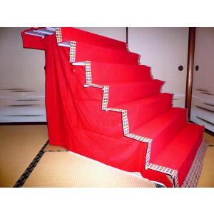 ひな壇 7段飾り 40号 スチール 毛氈付き ディスプレイ用 ひな壇 7