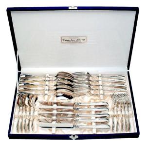 ALFACT 洋白銀器 唐草 ディナーセット24pc (名入れ無料)【カトラリー