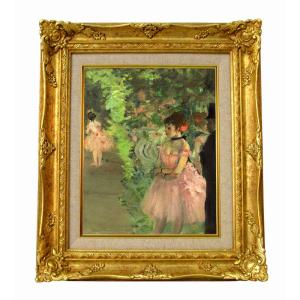 世界の名画 ドガ 緑の衣装をつけた踊り子 ジクレーキャンバス複製画