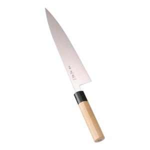 正本総本店 MASAMOTO 本霞・玉白鋼 水牛柄牛刀 包丁 240mm KS3124