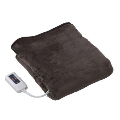 LOHACO - YAMAZEN 洗える 電気ひざ掛け毛布 120×60cm 表フランネル・裏