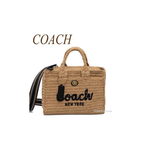 COACH（コーチ） かごバッグ COACH CAM62 ストロー カーゴ トート