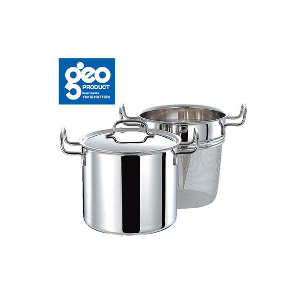 geo PRODUCT ジオプロダクト パスタポット 21cm メッシュ網付き 6.8L