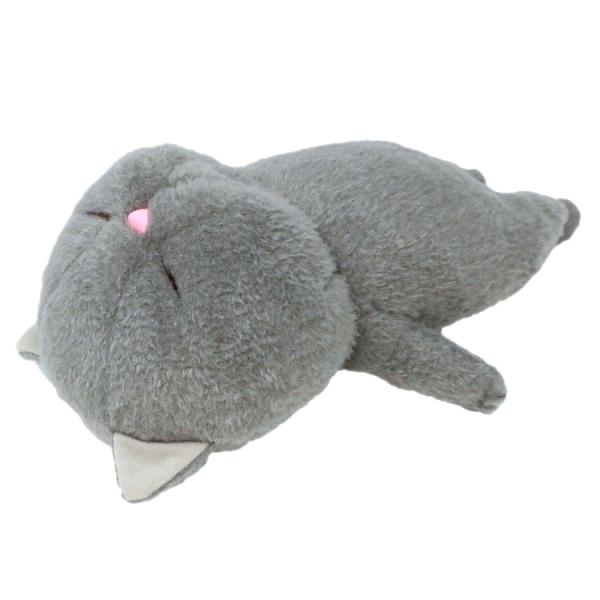 雲の帽子をかぶったグレーの猫のぬいぐるみ 雲の帽子をかぶったグレー