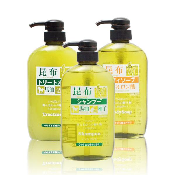 シャンプー トリートメント ボディソープ 昆布 馬油 ヘアケア ボディ