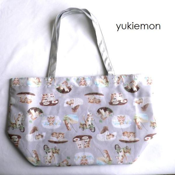 yukiemon ユキエモン バッグ リバーシブル 大き目 トートバッグ エコ
