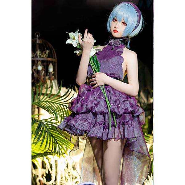 新世紀エヴァンゲリオン 風 綾波レイ コスプレ衣装 ウィッグ 花之語