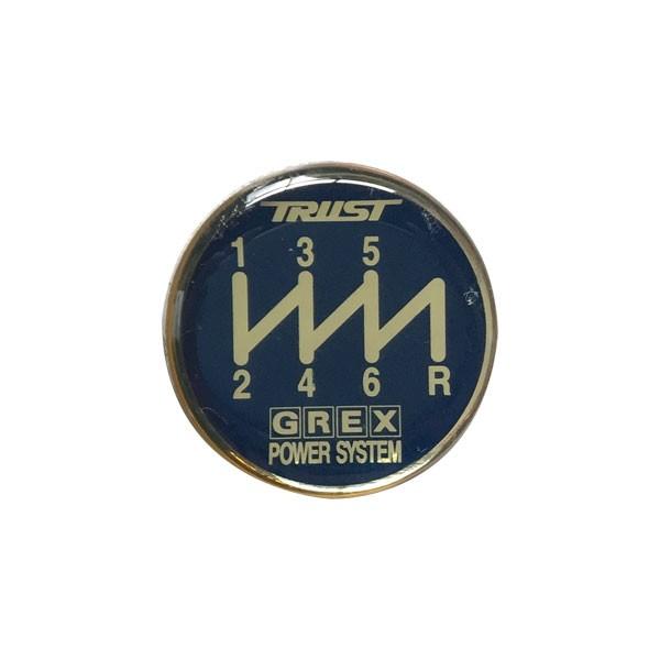 TRUST（トラスト） GREX シフトノブエンブレム 6速 (右下R) ブルー