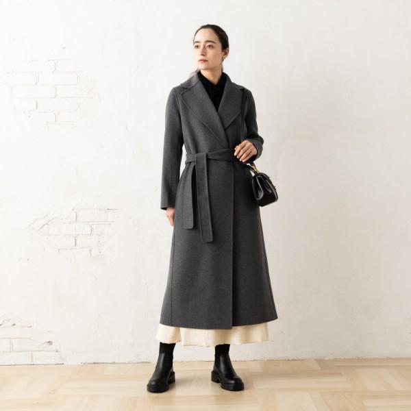 Max Mara（マックスマーラ） コート ポルド ベルト付き グレー