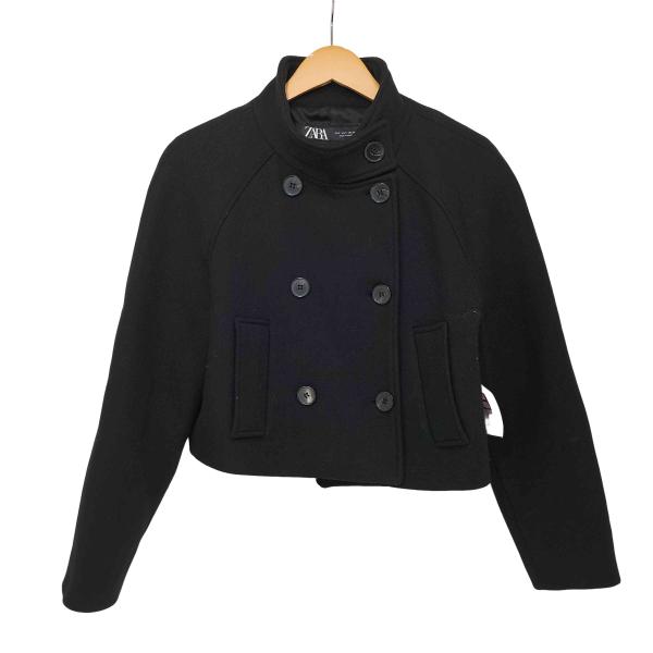ZARA（ザラ） クロップドダブルブレストウールブレンドコート