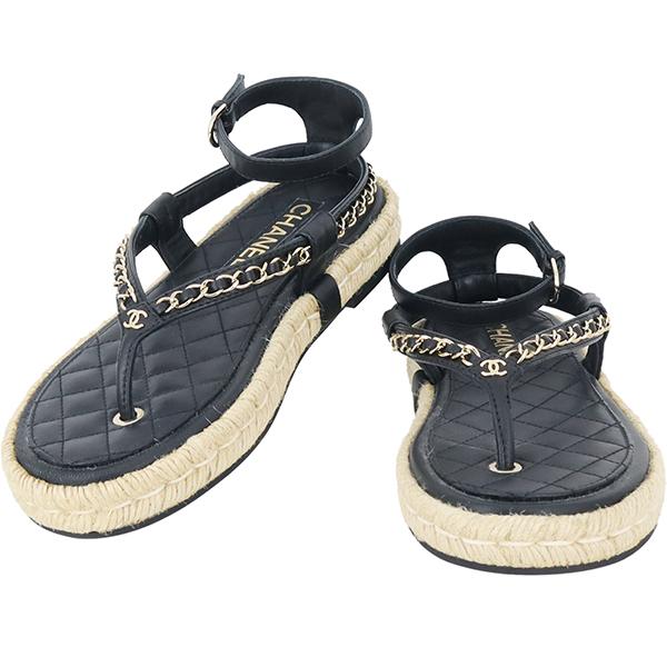 CHANEL（シャネル） サンダル レディース 23.5cm ブラック 2757