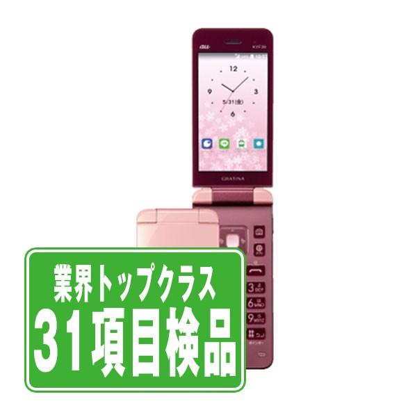 KYOCERA（京セラ） KYF39 GRATINA 桜色 SIMフリー 中古 ガラケー 本体